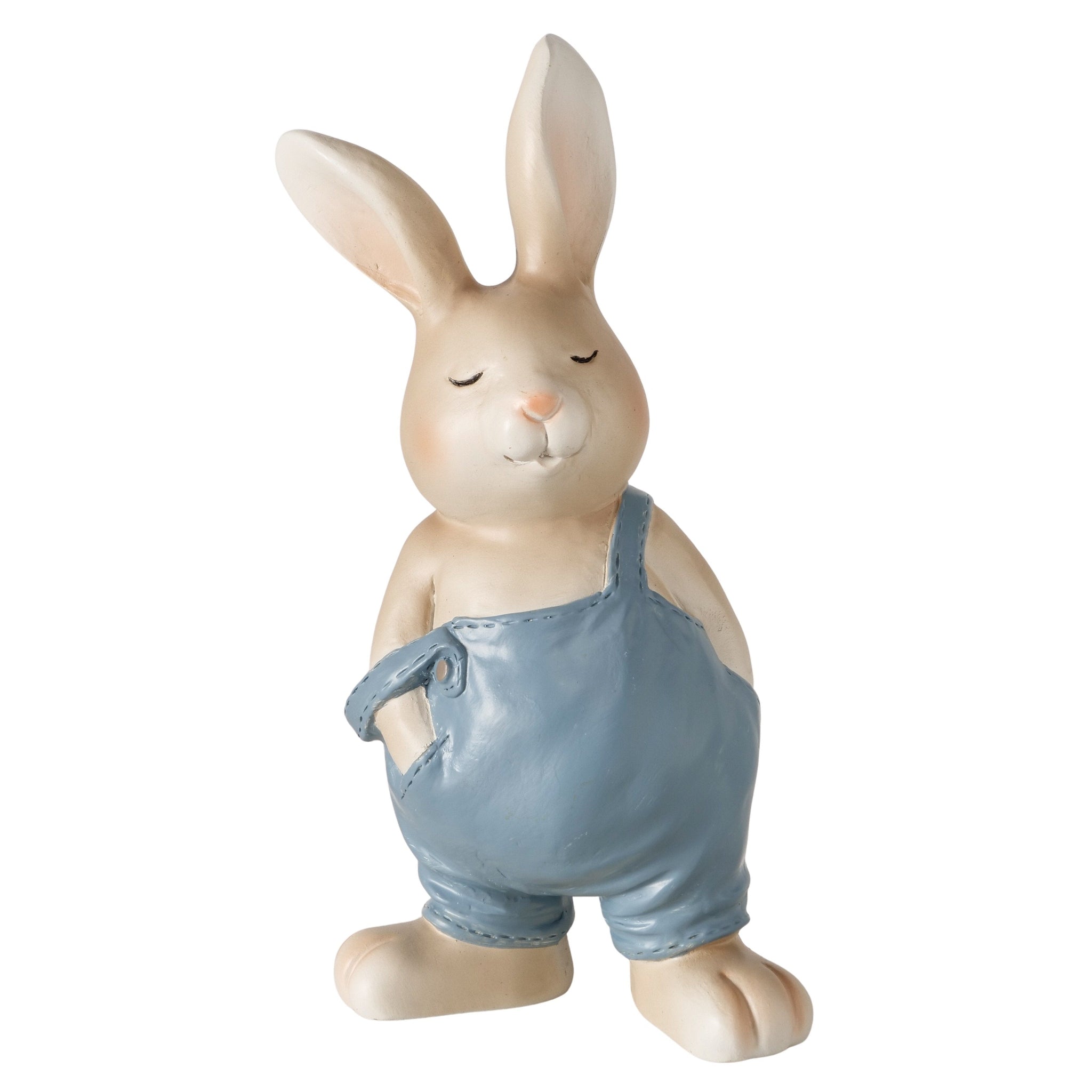 Handbemalte Hasenfigur Smitty – Osterdekoration aus Kunstharz