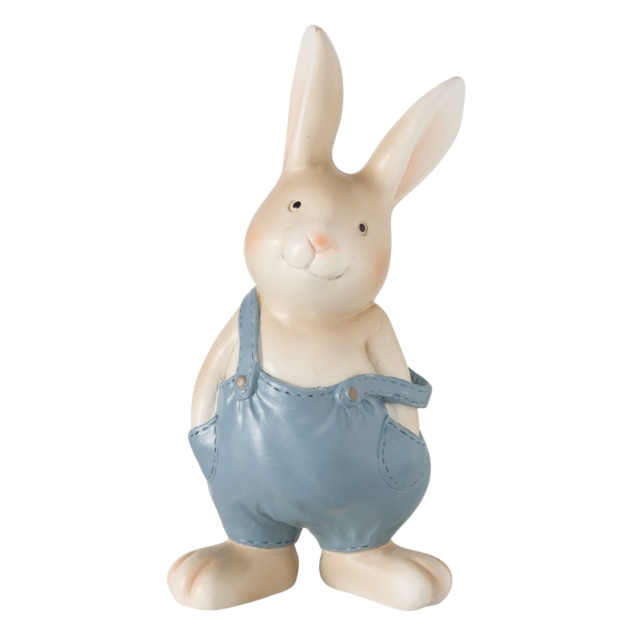 Handbemalte Hasenfigur Smitty – Osterdekoration aus Kunstharz