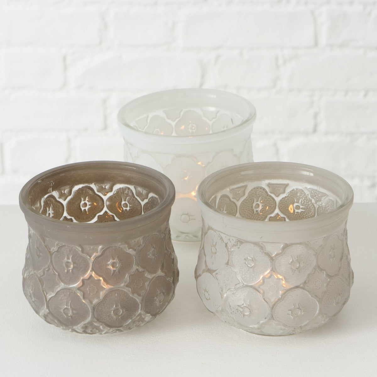 Windlicht Tunis – Glas mit Ornamenten