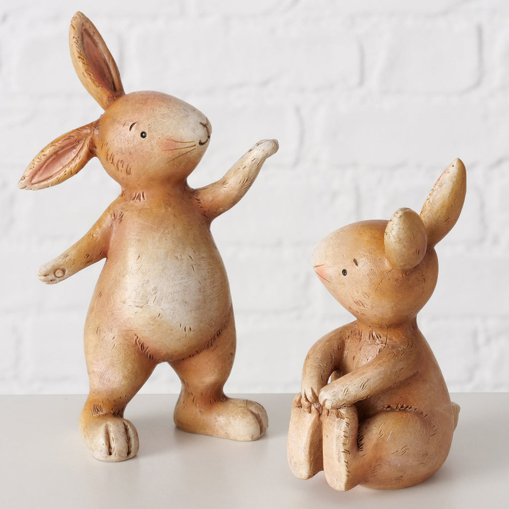 Hasenfigur Charmy – Handbemalte Dekofigur Braun