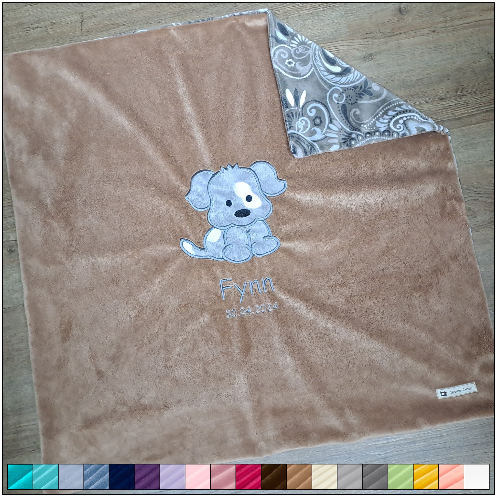 Babykuscheldecke Hund, diverse Farben