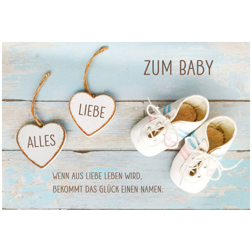 Glückwunschkarte Geburt – plastikfrei verpackt
