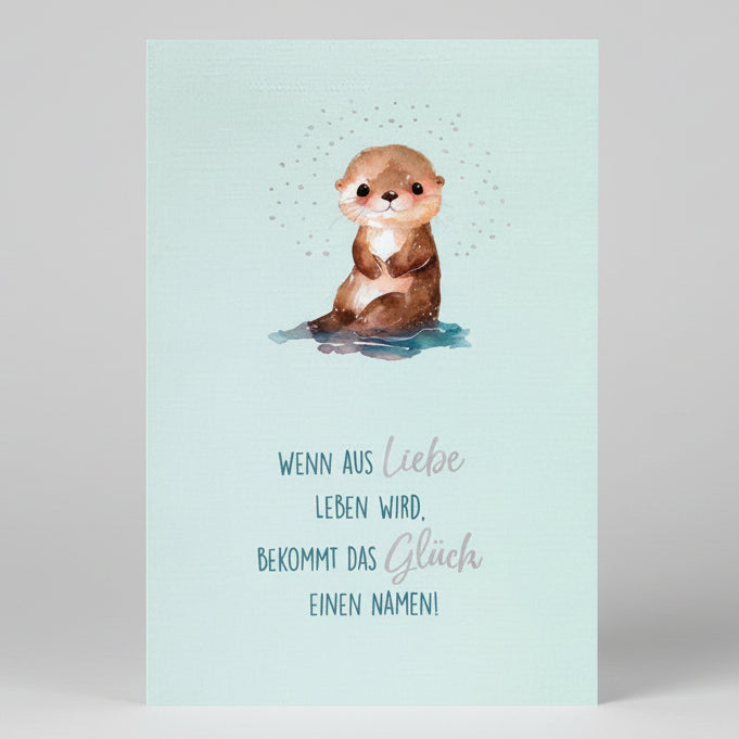 Geburtskarte Otter