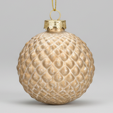 Weihnachtskugel Champagner – Elegante Christbaumkugel 6 cm