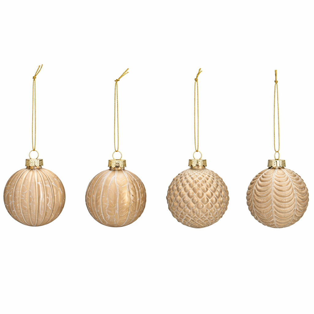 Weihnachtskugel Champagner – Elegante Christbaumkugel 6 cm