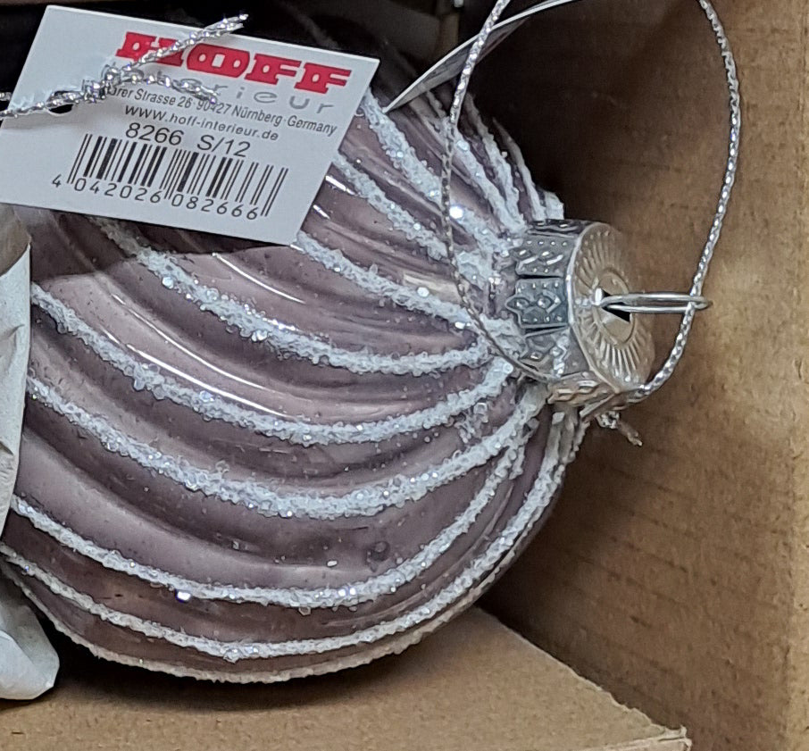 Weihnachtskugel Hoff Weiss – Ø 8 cm Glaskugel