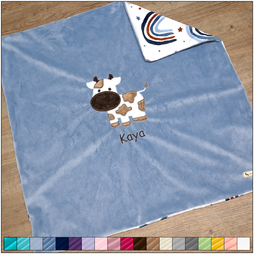 Babykuscheldecke Kuh, diverse Farben