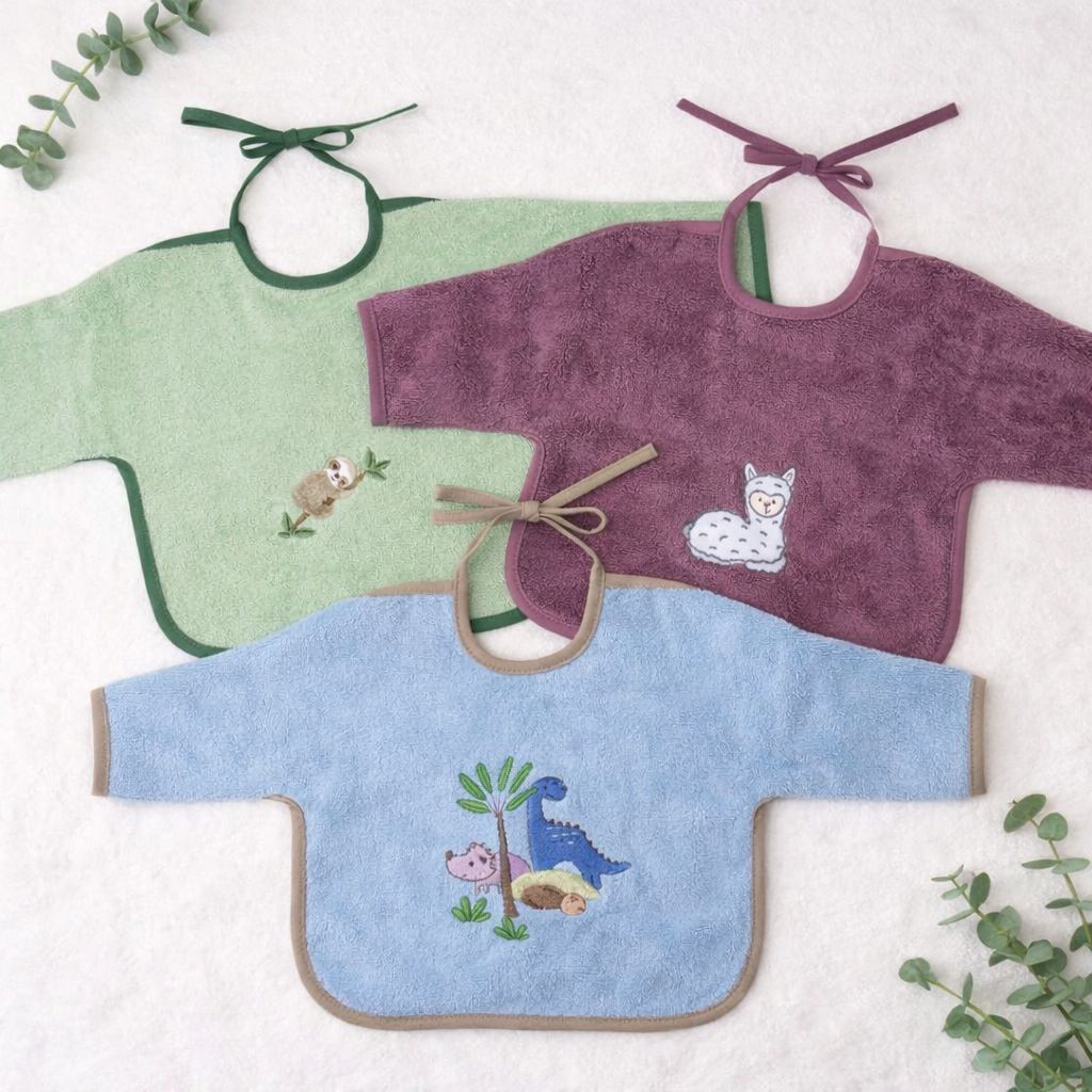 Ärmellätzchen mit Stickerei – 100% Baumwolle Frottier