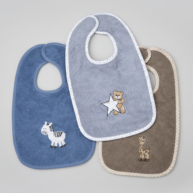 Riesen-Klettlätzchen Baumwolle mit Stickerei