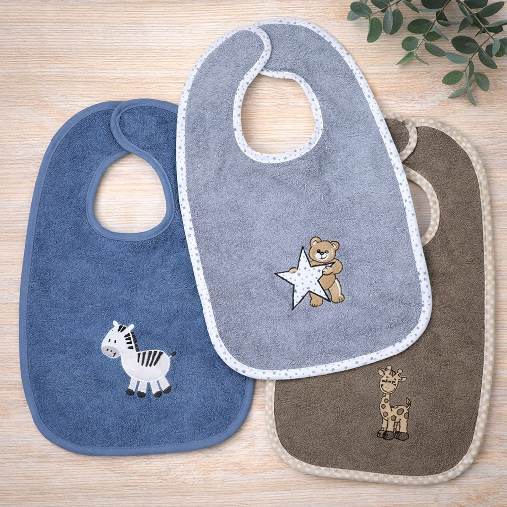 Riesen-Klettlätzchen Baumwolle mit Stickerei