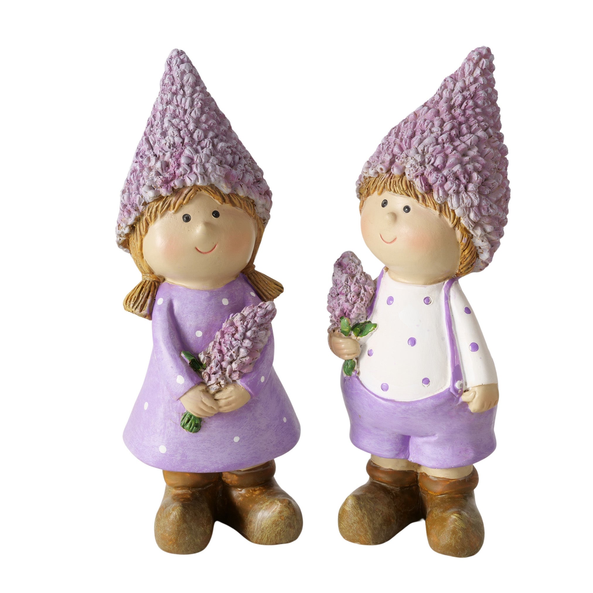 Figur Lavander – Kunstharz, Lila-Weiß