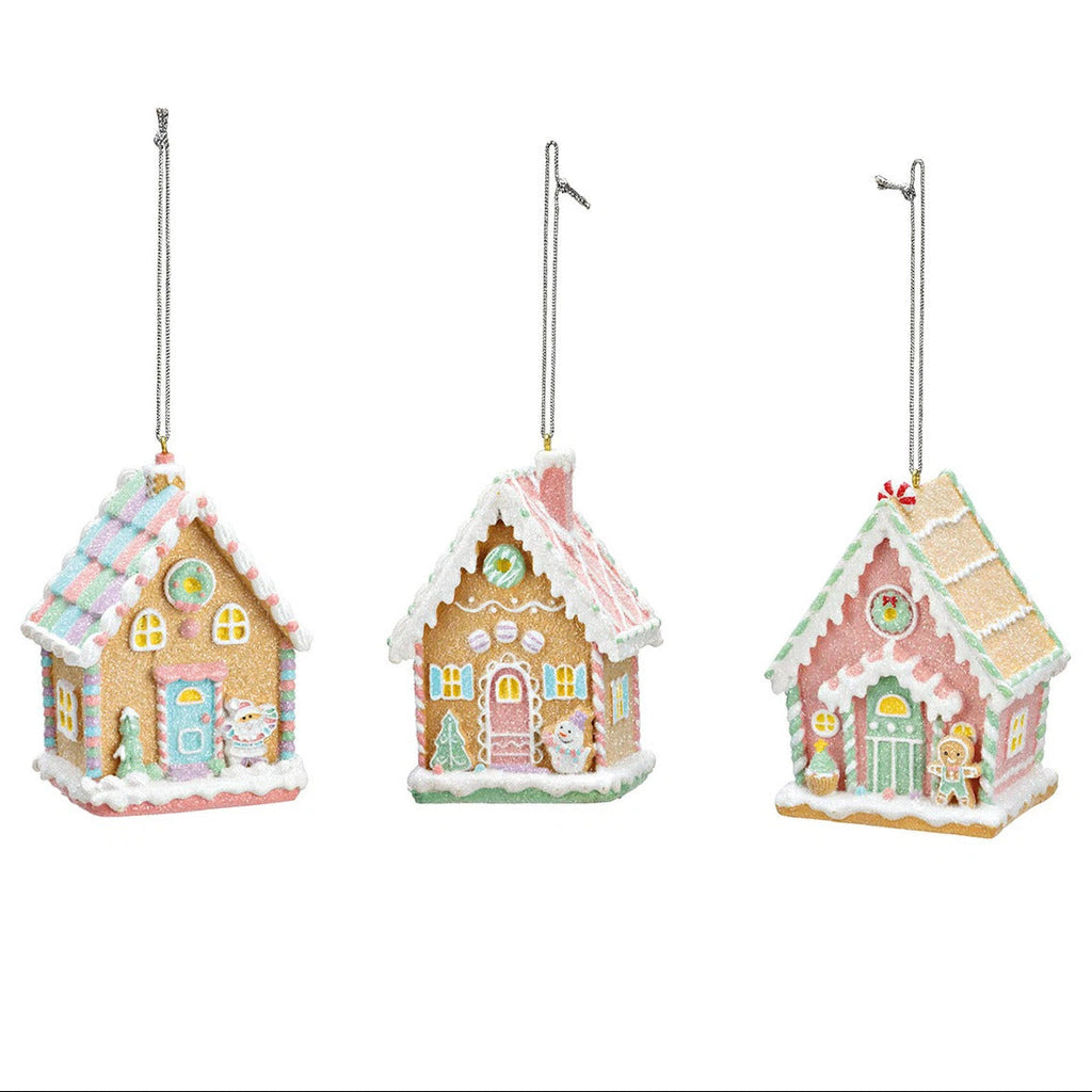 Lebkuchenhaus zum Aufhängen – Weihnachtsdeko in Pastell