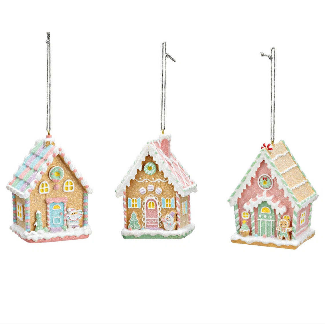 Lebkuchenhaus zum Aufhängen – Weihnachtsdeko in Pastell