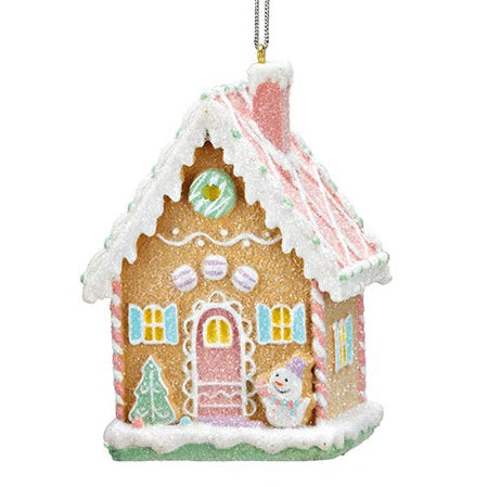Lebkuchenhaus zum Aufhängen – Weihnachtsdeko in Pastell