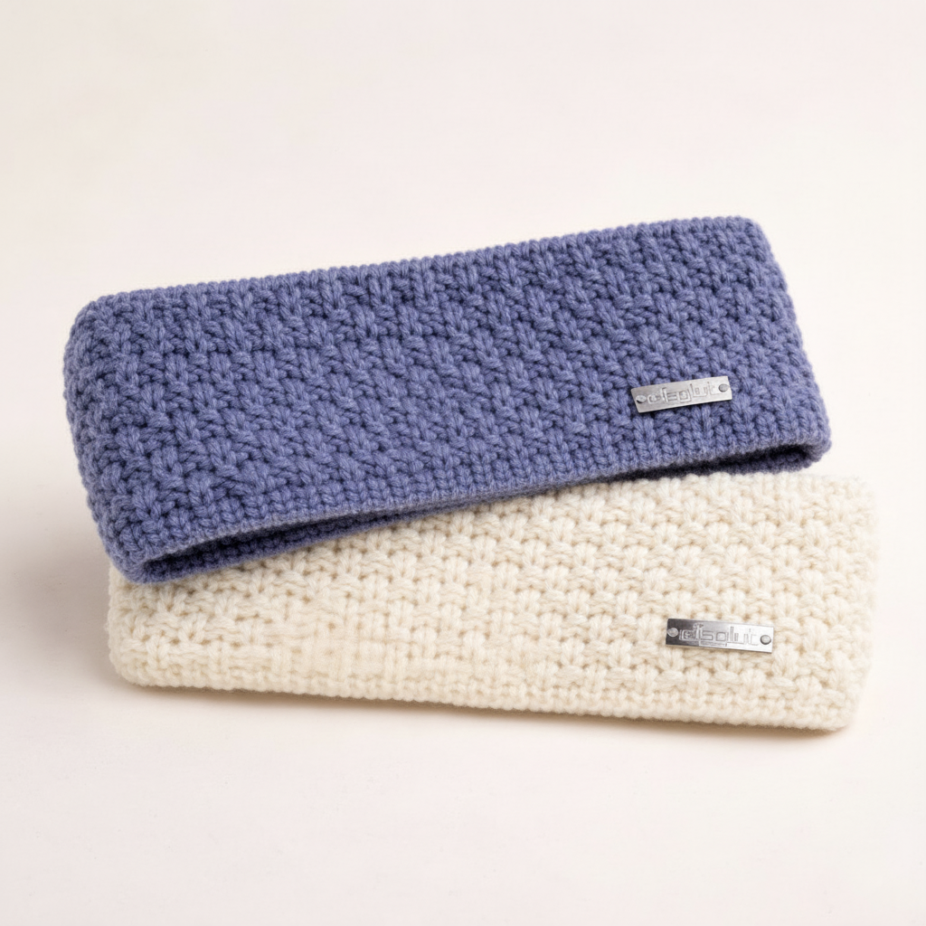 Stirnband Eisglut Linn - Strick mit Fleece Made in Germany