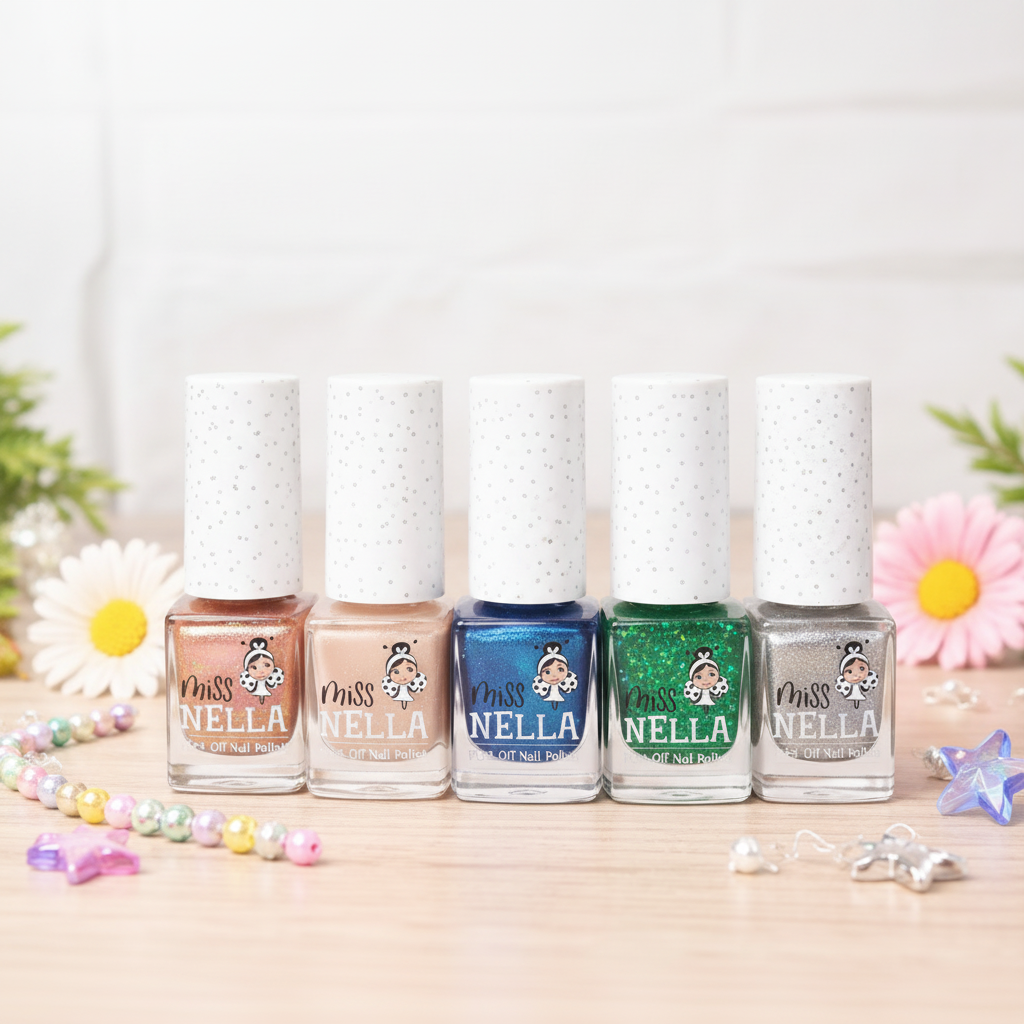Miss Nella Abziehbarer Nagellack für Kinder - Ungiftig & Geruchsfrei (4ml)