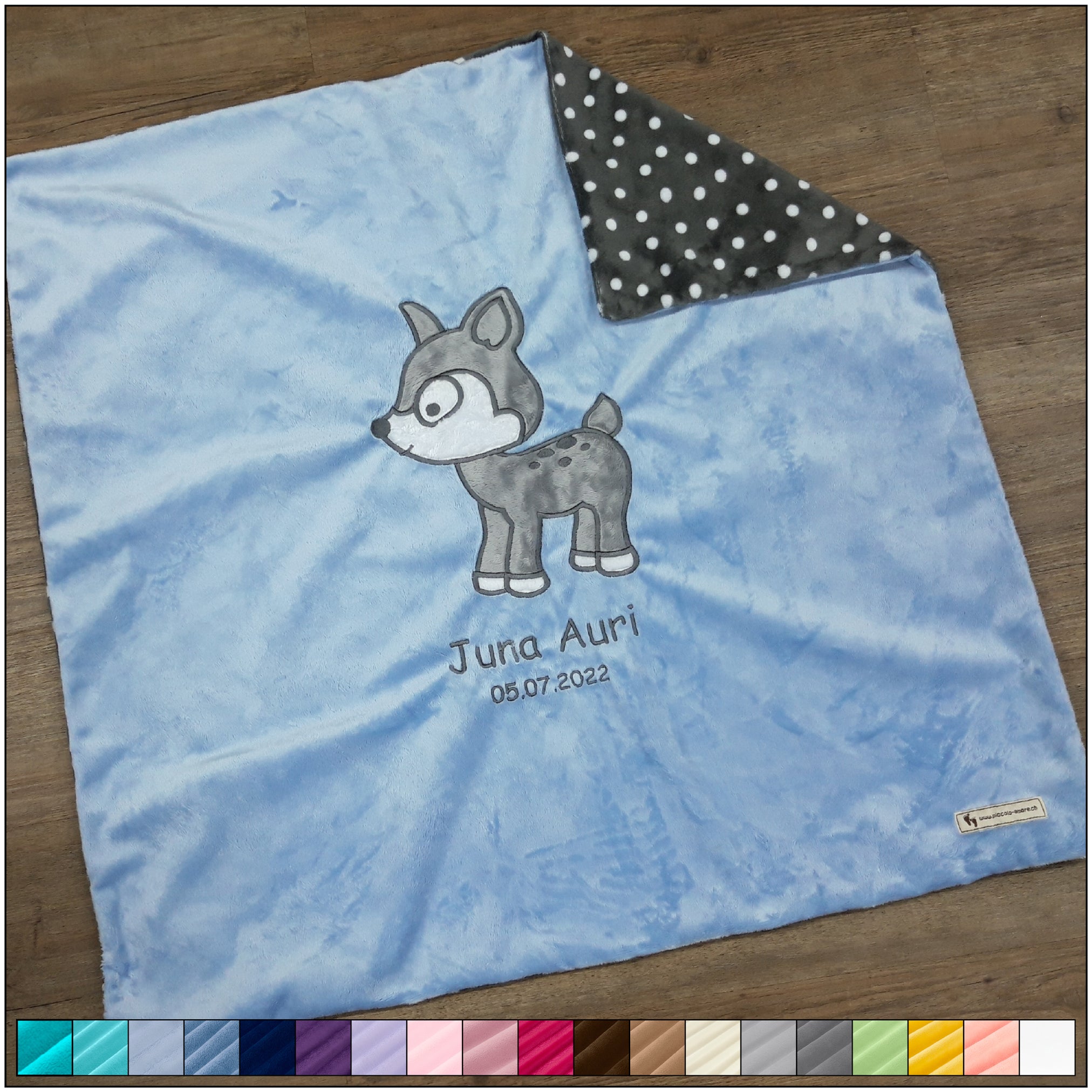 Babykuscheldecke Reh, diverse Farben