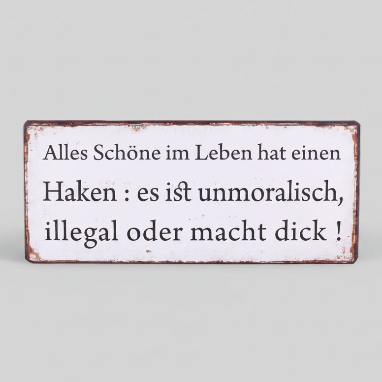 Dekoratives Metallschild für Küche & Wohnbereich – Vintage-Stil