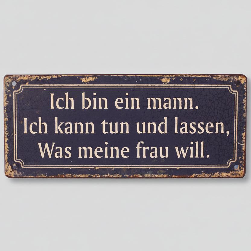 Dekoratives Metallschild für Küche & Wohnbereich – Vintage-Stil