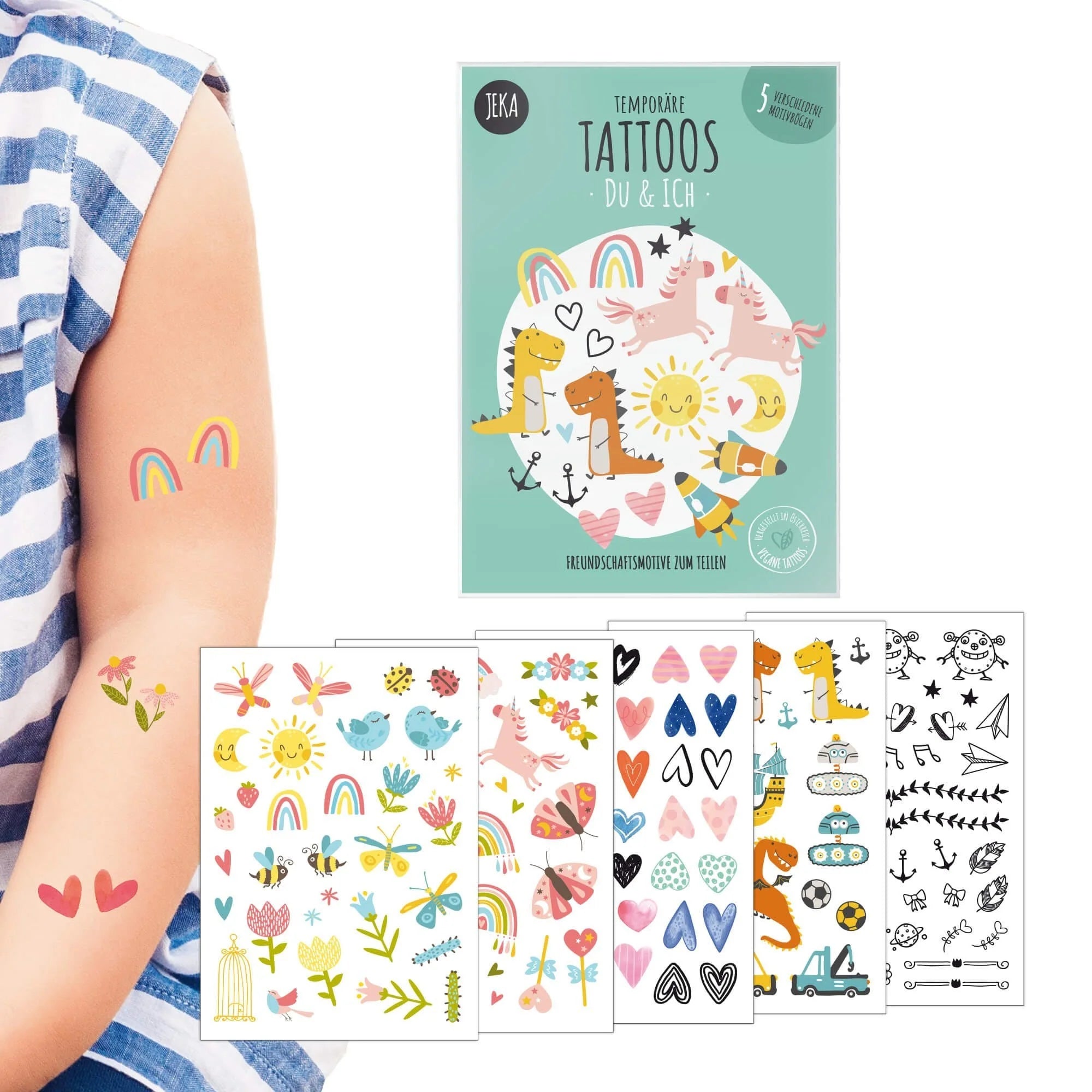 JEKA Kindertattoos Freundschaftsmotive – Hergestellt in Österreich