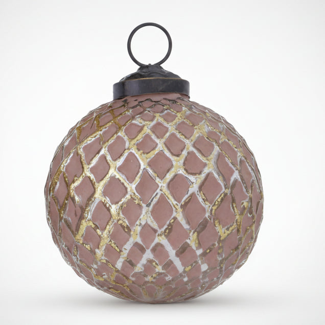 Weihnachtskugel Etelle in Beige/Rosa sortiert
