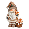 Weihnachtswichtel mit Lebkuchen – Braun & Weiss, 15 cm