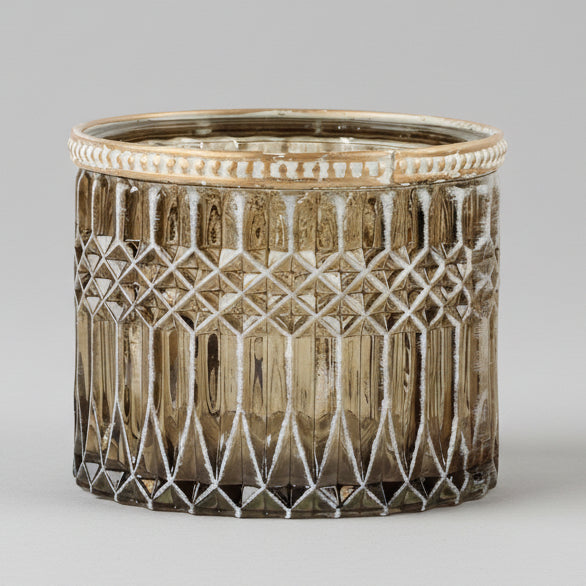 Windlicht FÈS – Braun, für Innen & Außen