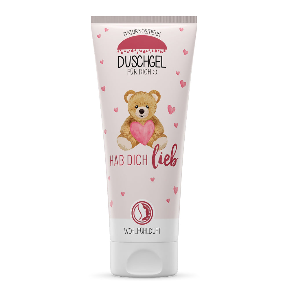 Duschgel "Hab dich lieb" mit Bio-Aloe Vera und Lotusblüte - vegane Naturkosmetik