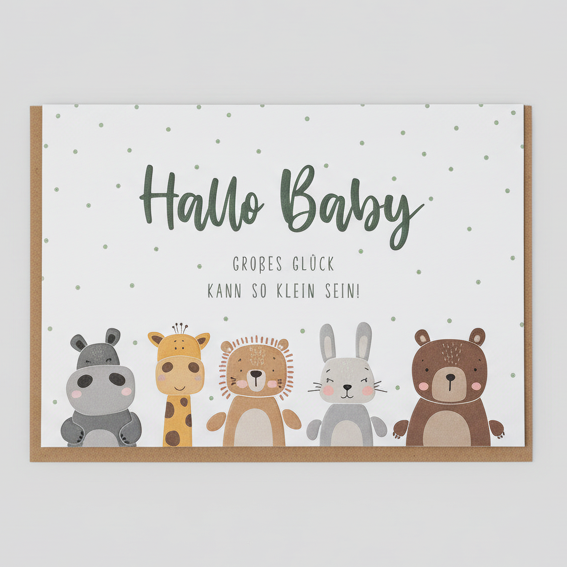 Geburtskarte "Hallo Baby"