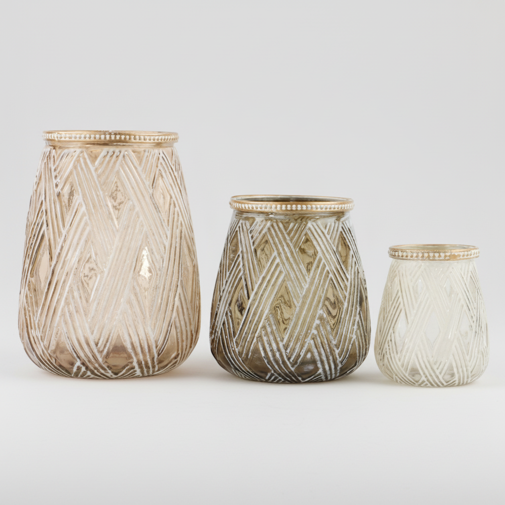 Windlicht FÈS – Vielseitige Vase & Windlichthalter in Naturtönen