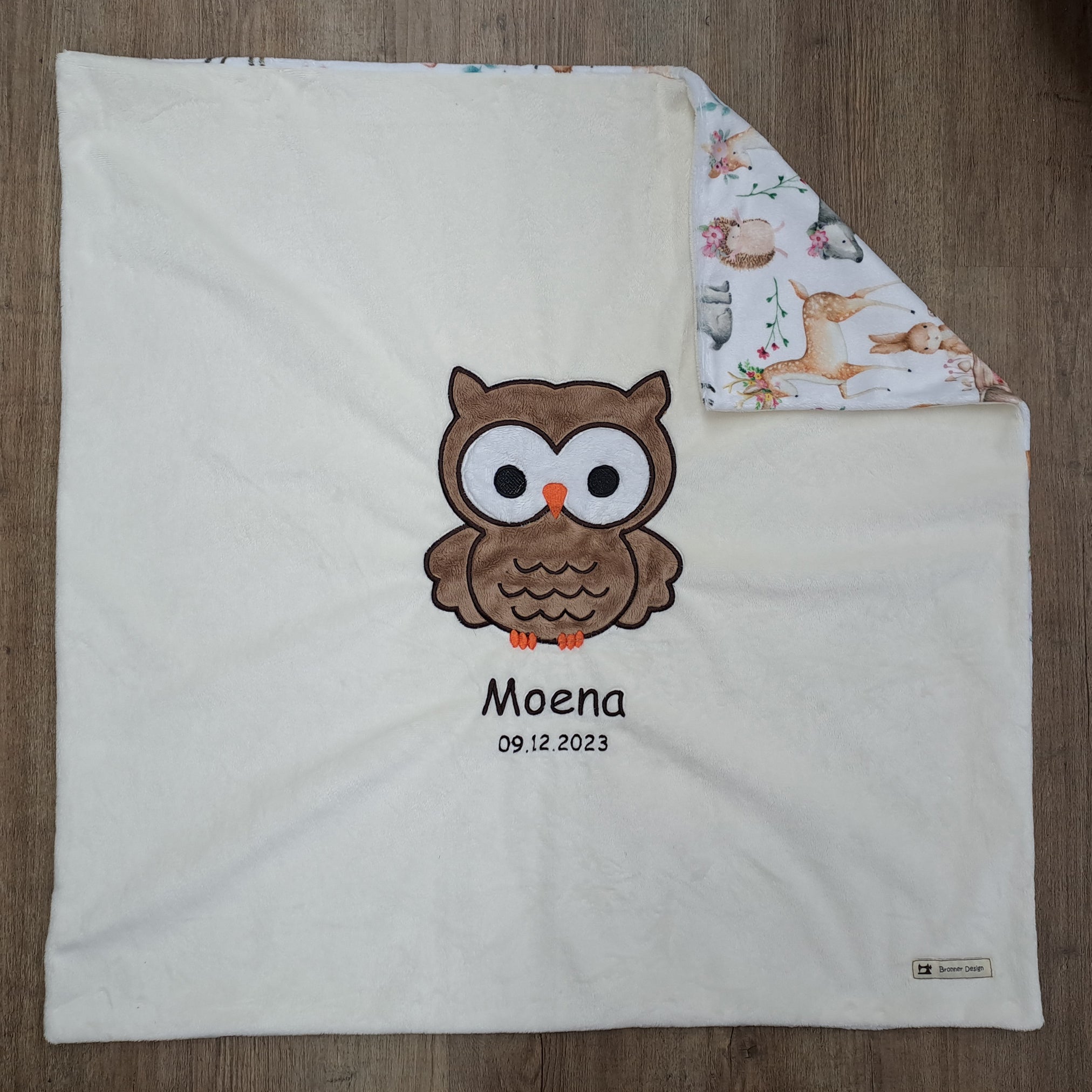 Babykuscheldecke Eule, diverse Farben