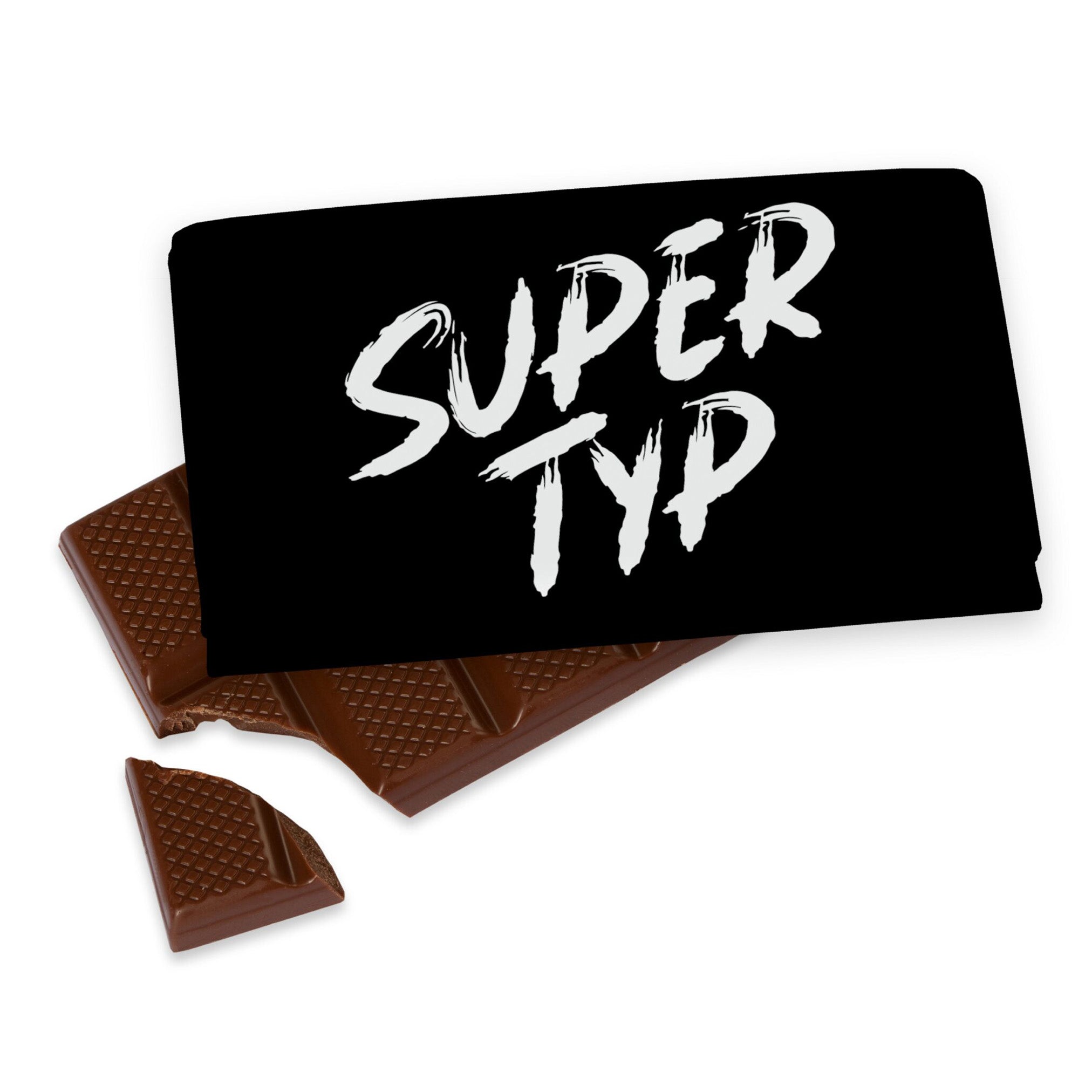 remium Vollmilch Schokolade 40g Super Typ - Geschenk für Männer, Mitbringsel Made in Germany von la vida