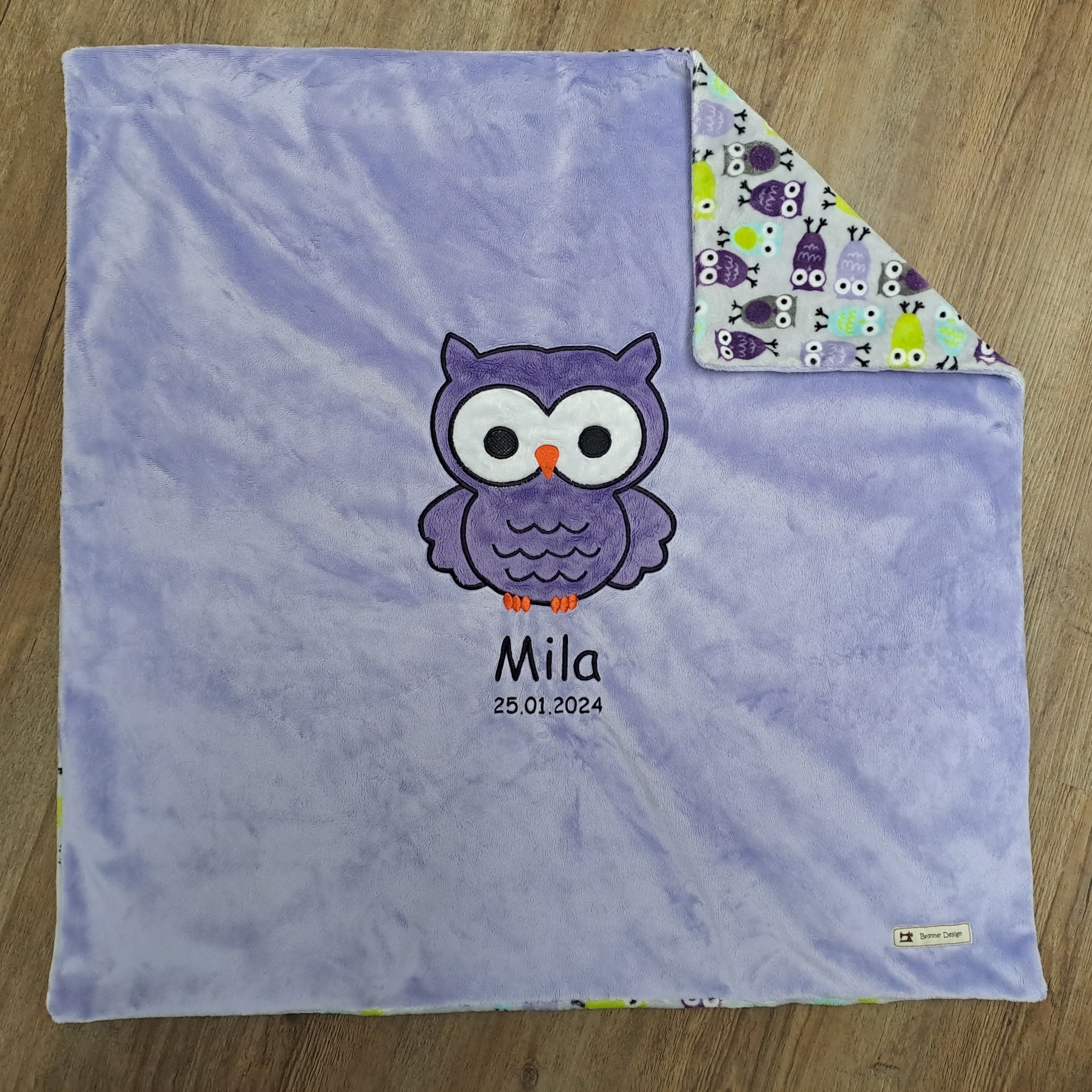 Babykuscheldecke Eule, diverse Farben