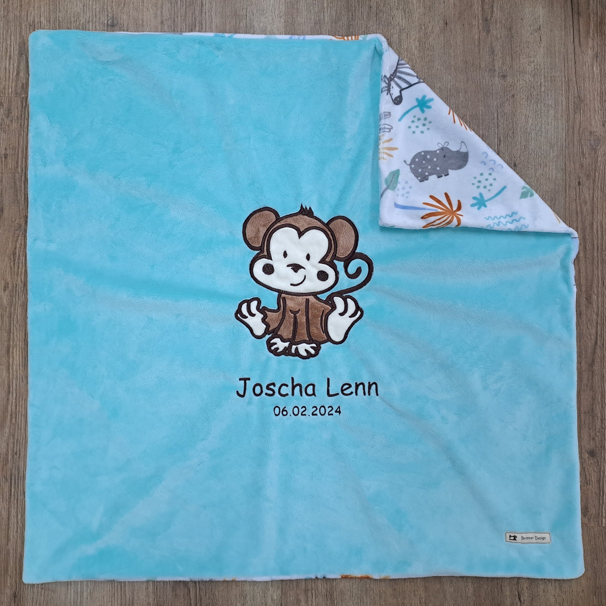 Babykuscheldecke Affe, diverse Farben