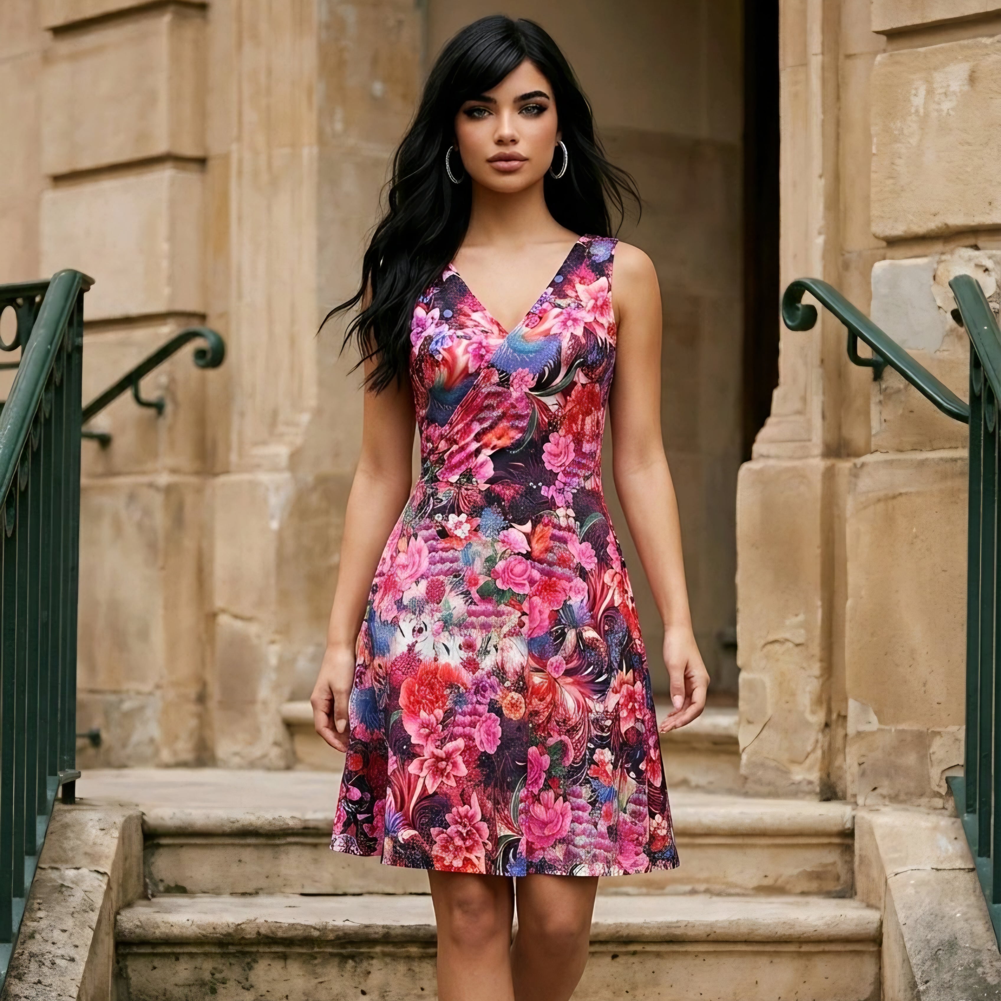 Damenkleid Pink – Limited Edition | Viskosejersey, handgefertigt