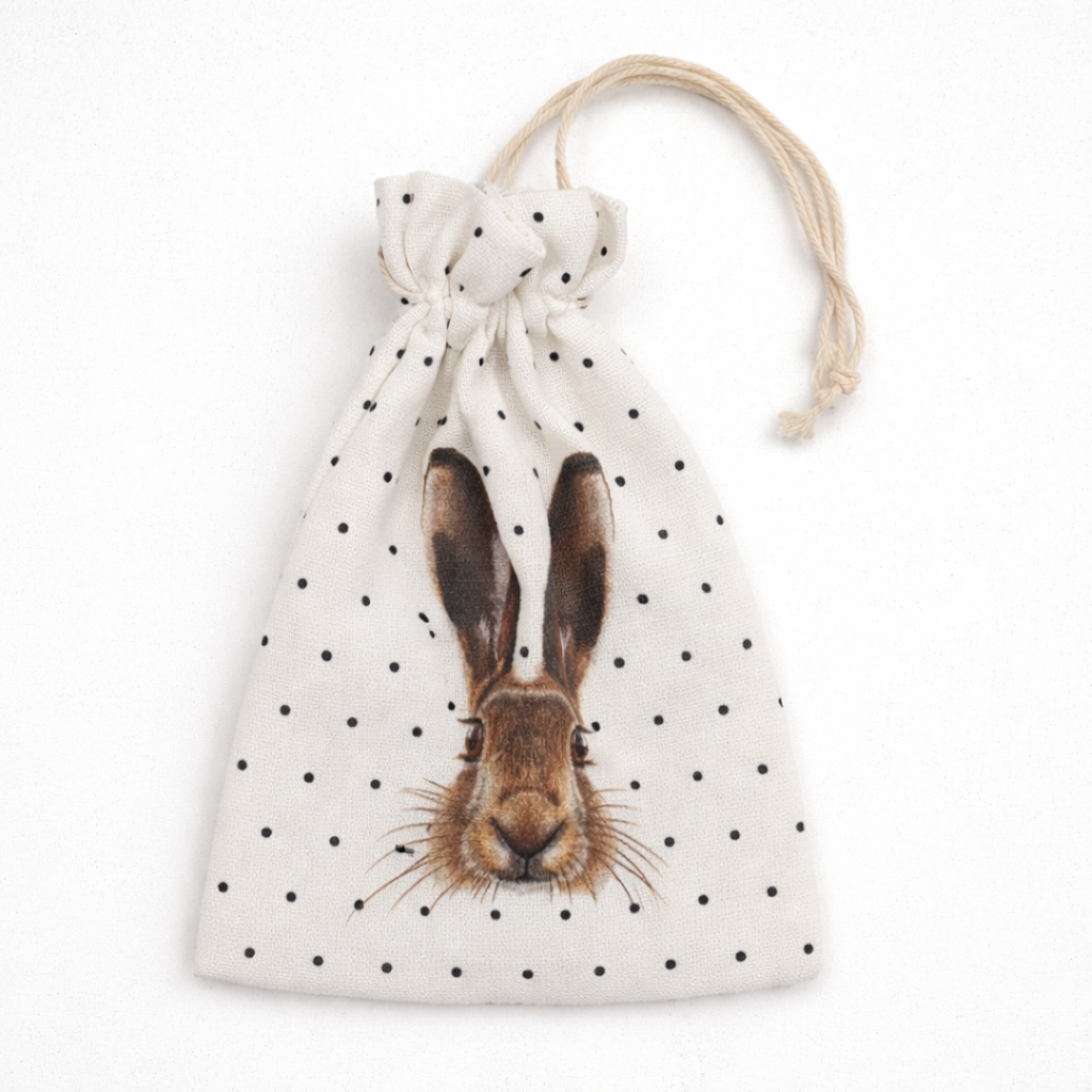 Happy Hase Baumwollbeutel – Süßes Ostersäckli für Kinder