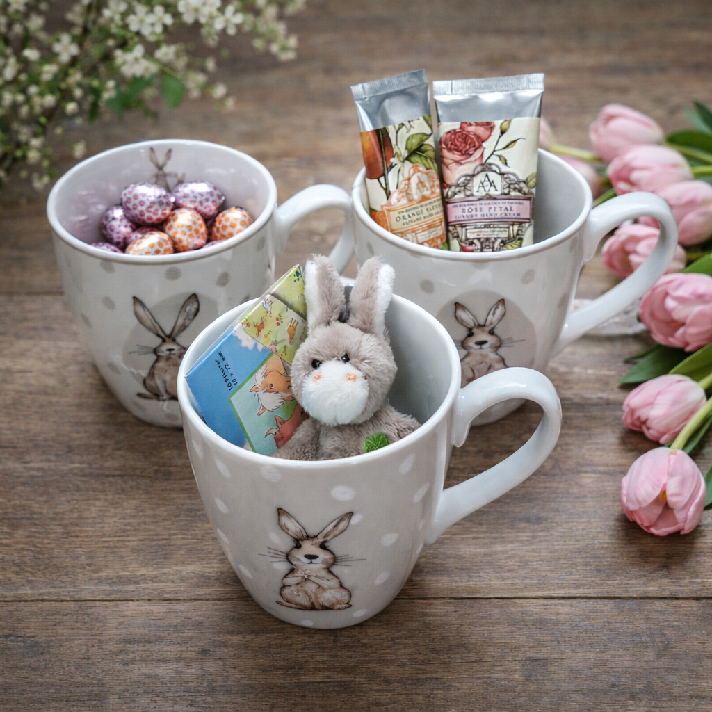 Jumbobecher Sammy - Großer Kaffeebecher 330ml mit Blumenmuster