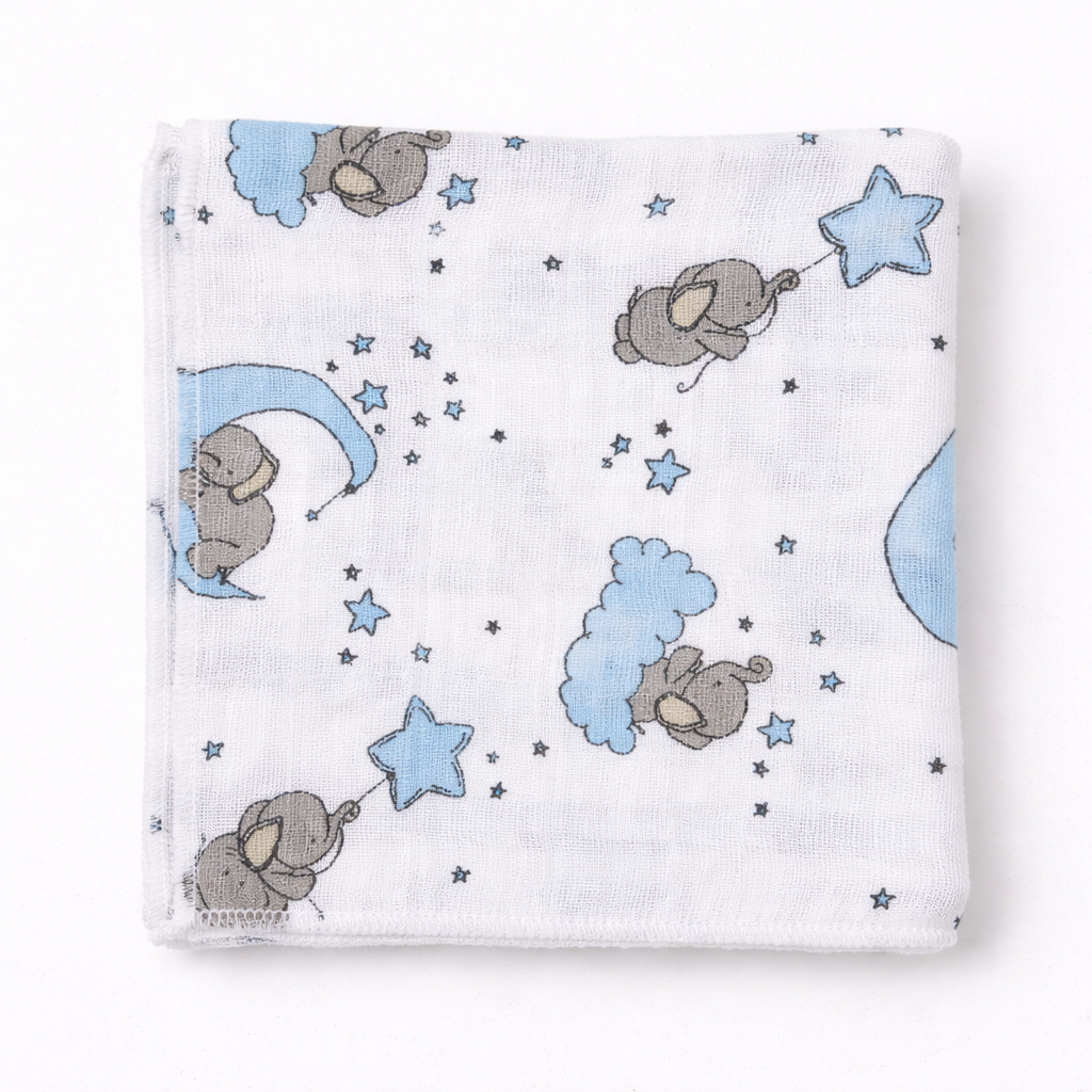 Nuscheli bedruckt – Swiss Made, 100% Baumwolle