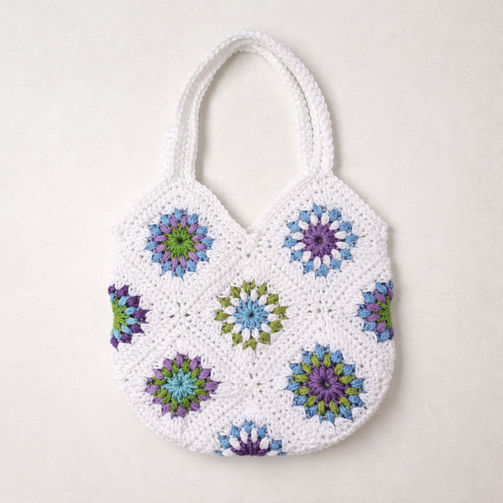 Handgefertigte Kindertasche – Granny Square Design